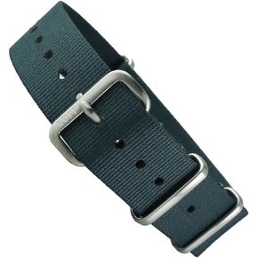 Luffwatchstrap Military G10 Style Premium Mil-Spec Heatweld Ballistic Nylon Watch Band Strap - Bond Admiralty Grey Width 20mm