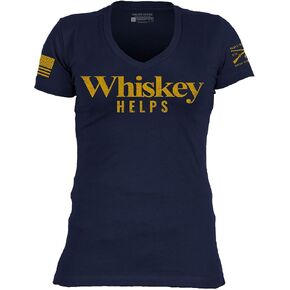 Whiskey Helps Women's V-Neck T-Shirt