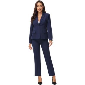 MODFUL Women Suits 2 Piece Set Pant Business Suits for Women Suits for Work Professional Petite Pant Suits