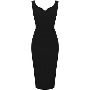 Women Keyhole Tie Neck Short Bodycon Dress Mesh Sleeve 50s Vintage Polka Dot Embroidered Floral Dress Slim Fit Pencil Dress