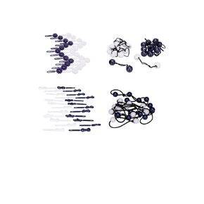 French Toast Kid's School Uniform Self-Hinge Barrettes and Ponytail Holders, 4-pack, Navy Blue & White, One Size