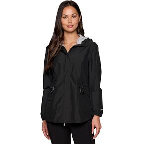 Avalanche Women's Ripstop Rain Jacket, Lightweight Quick Drying Hooded Zip Up Trench Coat with Zipper Pockets