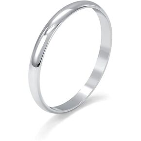 Kose Classic Plain Rings Promise Ring Set Silver-Plated Engagement Band Ring His And Her Ring Comfort Fit Thin Rings for Women Men