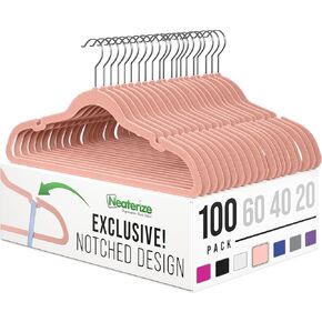 Velvet Hangers 20 Pack Black – Heavy Duty Clothes Hangers Space Saving - Non Slip Felt Hangers for Closet - Perchas Ganchos para Colgar Ropa Hangars