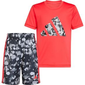 adidas Boys Short Sleeve T-shirt and Printed Shorts 2-piece Set