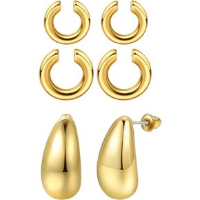 Ear Cuffs for Women Non Piercing Silver Chunky Ear Cuffs Gold Silver Ear Cuffs Non Piercing Gold Ear Cuff Earrings for Women