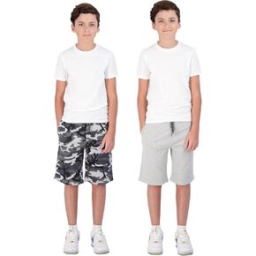 TONY HAWK Boys Knit Shorts with Pockets 2 Pack Pull on Skate Short for Kids in Kuwait