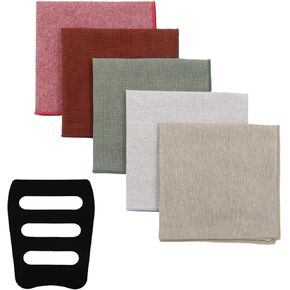 Mantieqingway Mens Handkerchiefs, Cotton Handkerchiefs for Men/Women with Pocket Squares Holder for Wedding Party Business