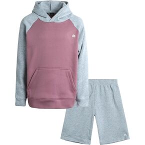 RBX Boys' Sweatsuit Set - 2 Piece Performance Fleece Hoodie Sweatshirt and Sweat Shorts (4-12)