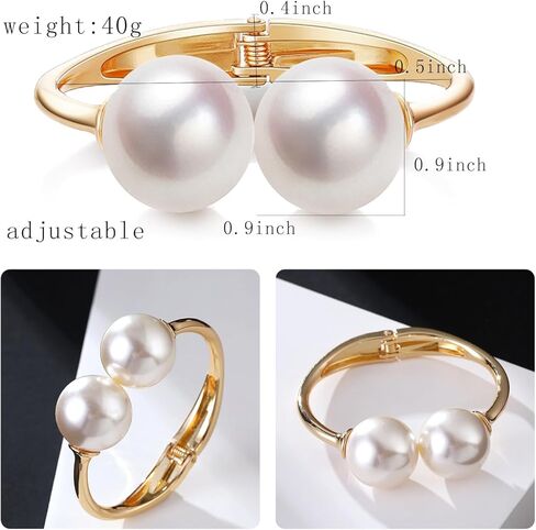 Wide Grooved Crystal Cuff Hinge Bangle Metal Shiny Punk Bracelet Great Polished Fashion Statement Bangles Gold Smooth Bangle Bracelet for Women Girls Fashion Jewelry in Kuwait