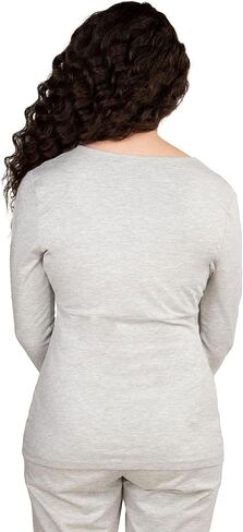 BRAVADO! DESIGNS Women's Nursing Top Long Sleeve V Neck Breastfeeding Maternity Shirt in Saudi Arabia