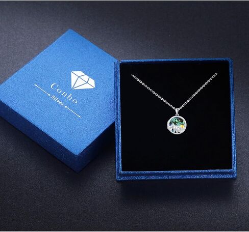 ConBo Mountain Locket Necklace S925 Sterling Silver Mountain Pendant Necklace for Women Girls Abalone Shell That Holds Pictures Mountain Locket Necklace Nature Jewelry Gift, Sterling Silver, No in Kuwait
