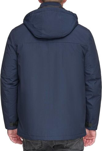 Andrew Marc Men's Mid-Length Water Resistant Laueld Jacket Zip Off Hood in Saudi Arabia