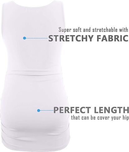 قمصان بيوتي للحوامل ذات مقاسات كبيرة وملابس مكشكشة عادية بدون أكمام in Kuwait