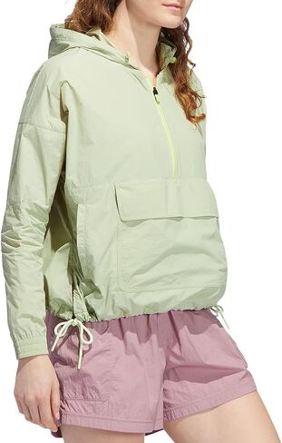 adidas Women's Utility Anorak Jacket, Magic Lime Small in Saudi Arabia