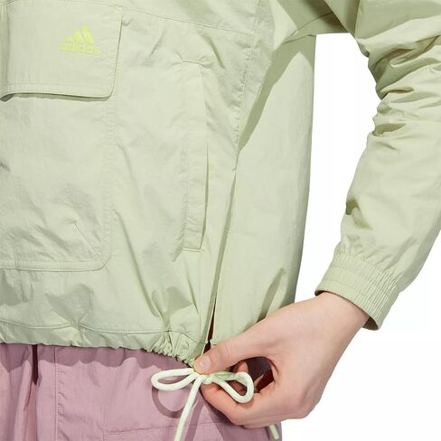 adidas Women's Utility Anorak Jacket, Magic Lime Small in Saudi Arabia
