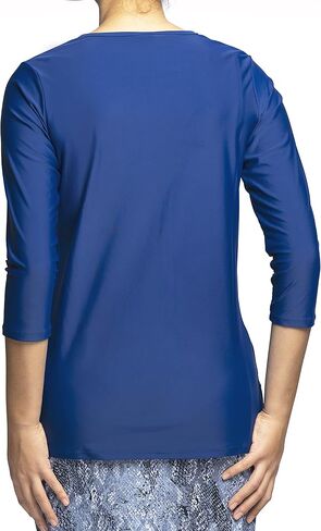 امرأة Tznius Rash Guard 3/4 كم رياضية للسباحة، التنس، الشاطئ، الرياضة، UPF 50+ حماية من الشمس in Kuwait
