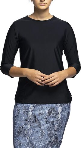 امرأة Tznius Rash Guard 3/4 كم رياضية للسباحة، التنس، الشاطئ، الرياضة، UPF 50+ حماية من الشمس in Kuwait