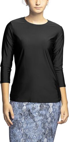 امرأة Tznius Rash Guard 3/4 كم رياضية للسباحة، التنس، الشاطئ، الرياضة، UPF 50+ حماية من الشمس in Kuwait
