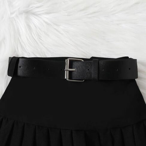 Kids Girls Summer 2 Piece Outfits Solid Color Sleeveless Button Vest Tank Tops+Pleated Skirt with Belt Clothes Set in Saudi Arabia