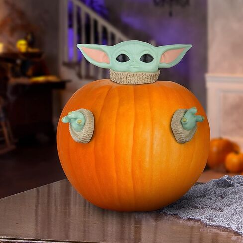 Gemmy Pumpkin Push Ins The Child Star Wars, Green in Kuwait