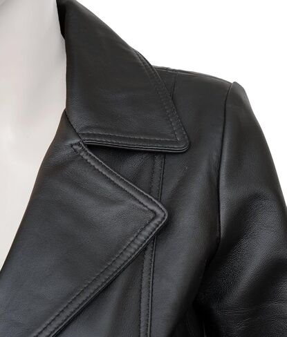 Lambskin Leather Blazer for Women Black Leather Blazer Jacket in Saudi Arabia