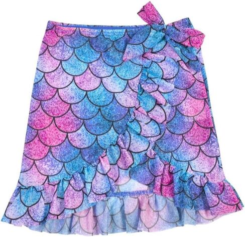 ملابس سباحة بكيني مكونة من 3 قطع للفتيات مكشكشة بكتف واحد من CHILDRENSTAR مع تنورة شبكية in Kuwait