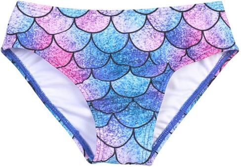 ملابس سباحة بكيني مكونة من 3 قطع للفتيات مكشكشة بكتف واحد من CHILDRENSTAR مع تنورة شبكية in Kuwait