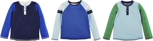 Mud Pie طفل صغير من Colorblock Rashguard، أزرق داكن، كبير in Saudi Arabia