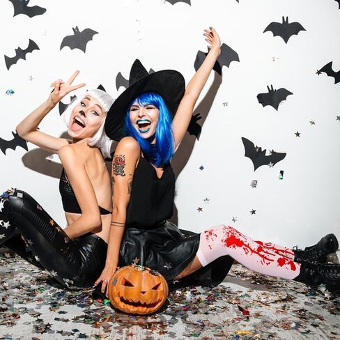 Halloween Bloody Stockings Cosplay High Socks White and Red Blood Stained Costume Hosiery Horror Over Knee Thigh Long Stockings for Women Girls Halloween Party Cosplay in Saudi Arabia