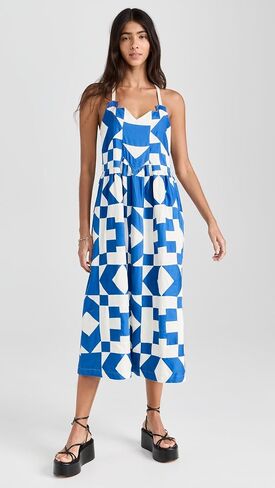 Sea Women's Tanya Patchwork Sleeveless Dress in Saudi Arabia