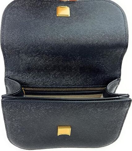 Tory Burch 147214 Emerson Black With Gold Hardware Leather Women's Adjustable Shoulder Bag in Saudi Arabia