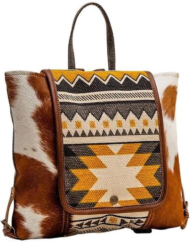 Myra Bag Western Leather Backpack Bag for Women - Flapover Upcycled Cowhide Bag Toit in Saudi Arabia