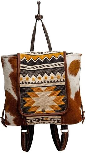 Myra Bag Western Leather Backpack Bag for Women - Flapover Upcycled Cowhide Bag Toit in Saudi Arabia