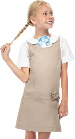 Classroom Little Girls' Uniform Zig Zag Jumper Dress in Saudi Arabia