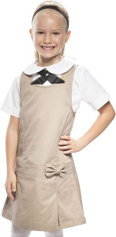 Classroom Little Girls' Uniform Zig Zag Jumper Dress in Saudi Arabia