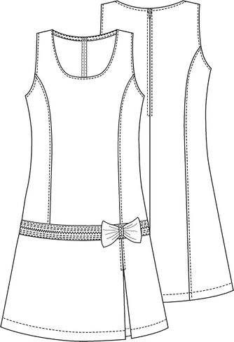 Classroom Little Girls' Uniform Zig Zag Jumper Dress in Saudi Arabia
