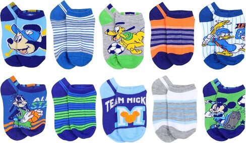 Disney Boy's Mickey Mouse 10 Pack No Show Socks in Saudi Arabia