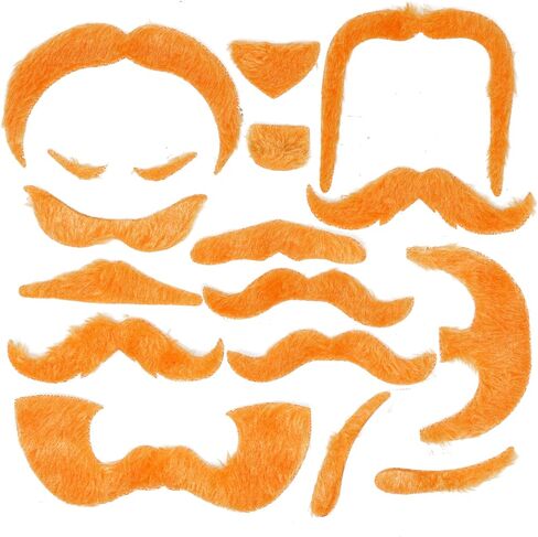 JOYIN 60 St. Patrick’s Day Fake Green and Orange Mustache Beard Self Adhesive Novelty Moustache St Patricks Party Favor and Costume Accessories in Saudi Arabia