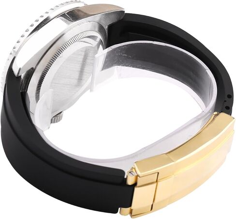 20mm Rubber Watch Band replacement for Rolex Daytona Submariner Yacht-Master GMT-Master Sea Dweller Air-King Datejust Day-Date Explorer Deployment Buckle Silicone Strap Wirstband accessories for Men and Women in Saudi Arabia