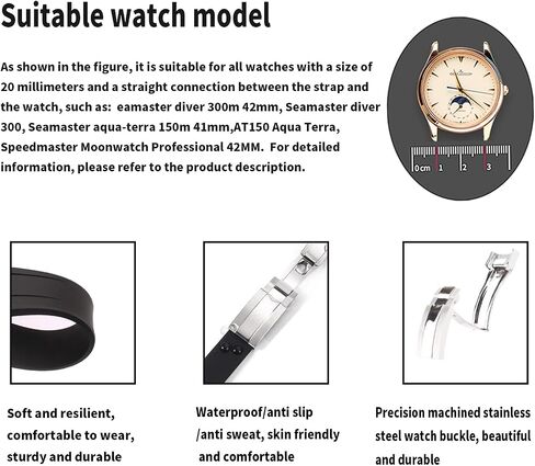 20mm Rubber Watch Band replacement for Rolex Daytona Submariner Yacht-Master GMT-Master Sea Dweller Air-King Datejust Day-Date Explorer Deployment Buckle Silicone Strap Wirstband accessories for Men and Women in Saudi Arabia