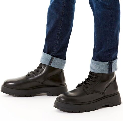 Franco Fortini Ryker - Men's Leather Lug Sole Lace Up Combat Boots in Saudi Arabia