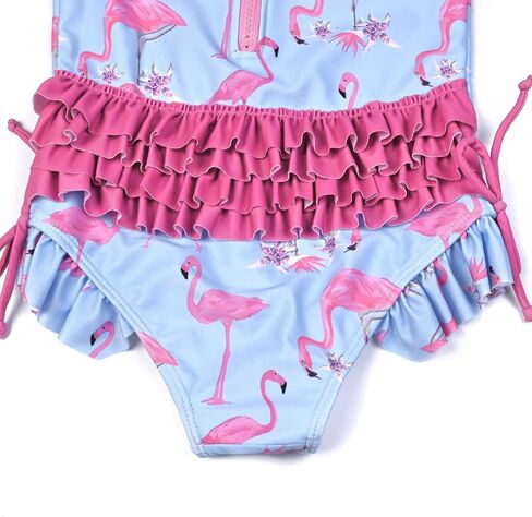 QPANCY الفتيات قطعة واحدة طفح الحرس ملابس الاطفال سحاب أكمام طويلة ملابس السباحة الصيف الشاطئ لباس سباحة UPF 50 + الحماية من الشمس in Kuwait