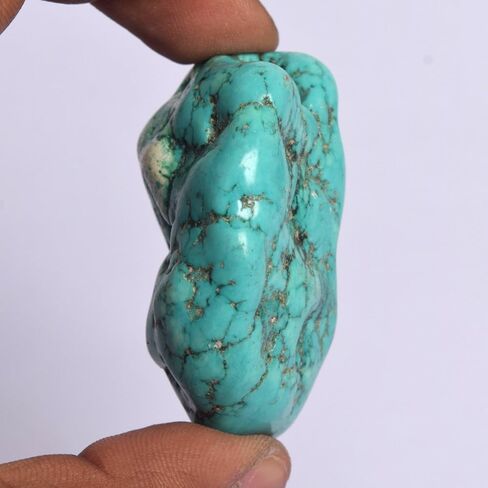 GEMHUB Natural Raw Blue Turquoise Chunk 271 Ct Uncut Rough Healing Crystal Blue Turquoise Stone BR-647 in Saudi Arabia