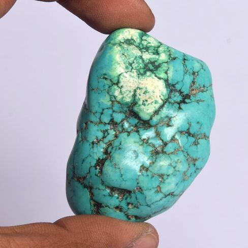 GEMHUB Natural Raw Blue Turquoise Chunk 271 Ct Uncut Rough Healing Crystal Blue Turquoise Stone BR-647 in Saudi Arabia