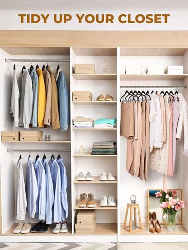 HOUSE DAY Velvet Skirt Hangers 12 Pack, Beige Velvet Hangers with Adjustable Clips, Space Saving Slim Velvet Pant Hangers, Heavy Duty Shorts Hangers, Non Slip Clip Hangers for Pants, Skirts, Shorts in Saudi Arabia
