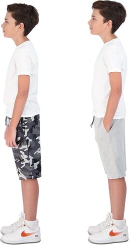 TONY HAWK Boys Knit Shorts with Pockets 2 Pack Pull on Skate Short for Kids in Kuwait