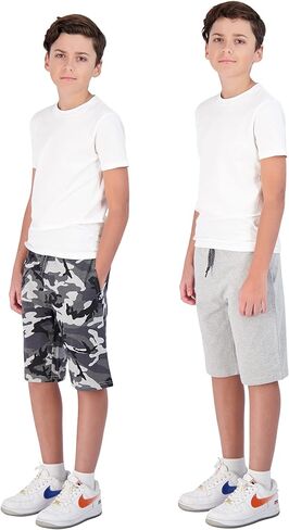 TONY HAWK Boys Knit Shorts with Pockets 2 Pack Pull on Skate Short for Kids in Kuwait