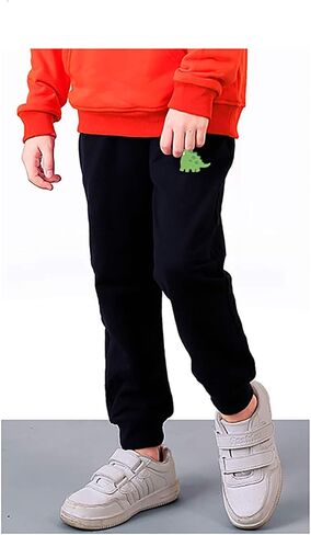Azalquat Toddler Boys Cotton Pull-On Sweat Pants, Cartoon Print Jog Sweatpants 2-Pack in Saudi Arabia