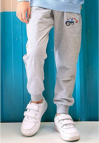 Azalquat Toddler Boys Cotton Pull-On Sweat Pants, Cartoon Print Jog Sweatpants 2-Pack in Saudi Arabia
